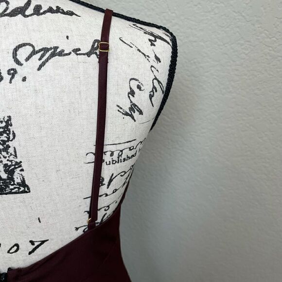 LèRumi Eggplant Midi/ Maxi Lola Dress with Front Bow Size S/ M adjustable strap - Picture 10 of 15